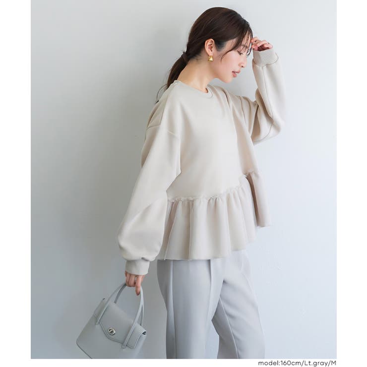 ソフトスウェットチュールドッキングトップス | coca | 詳細画像18 