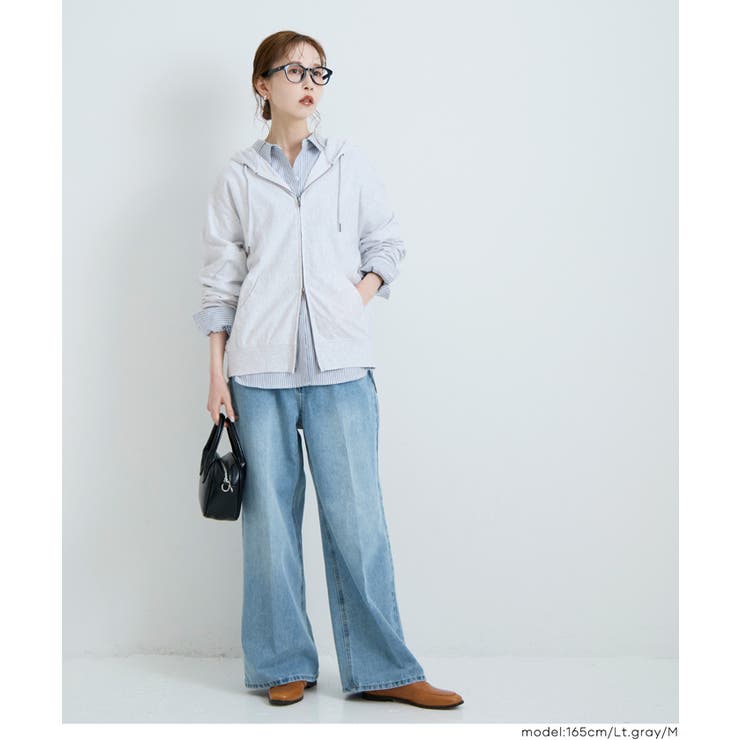 軽く羽織れて、毎日使える。ミニ裏毛ZIPパーカー | coca | 詳細画像13 