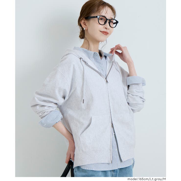 軽く羽織れて、毎日使える。ミニ裏毛ZIPパーカー | coca | 詳細画像15 