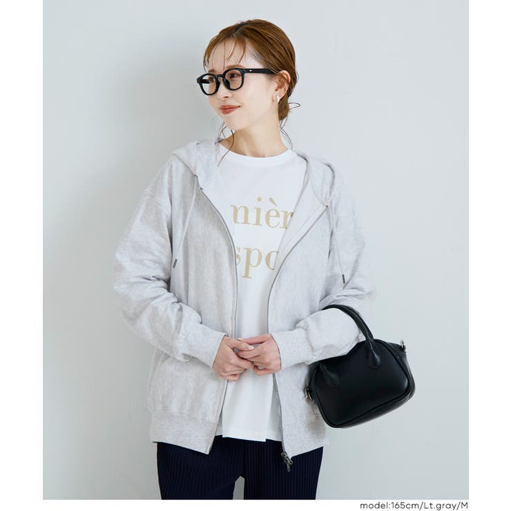 軽く羽織れて、毎日使える。ミニ裏毛ZIPパーカー | coca | 詳細画像18 