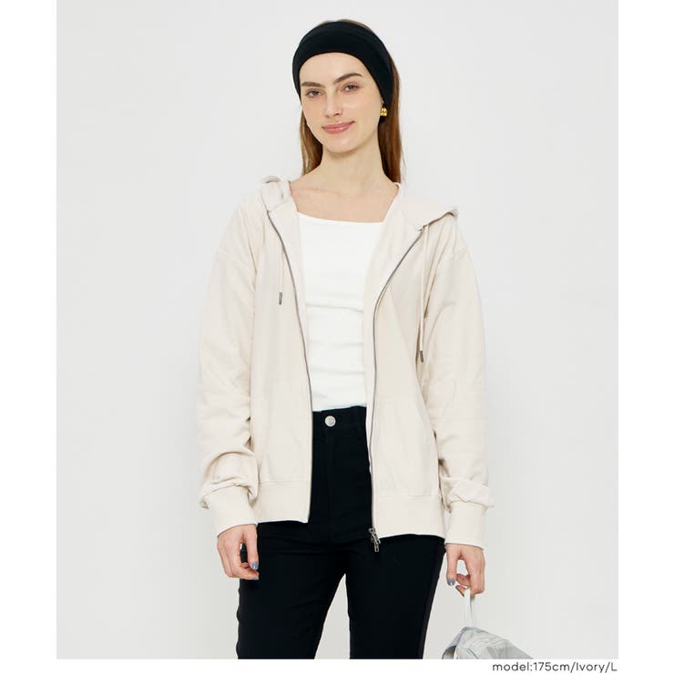 軽く羽織れて、毎日使える。ミニ裏毛ZIPパーカー | coca | 詳細画像8 