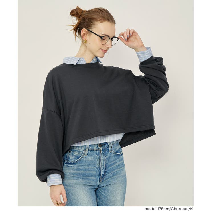 裏毛クロップドスウェット | coca | 詳細画像17 