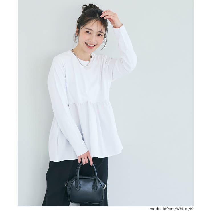 異素材切り替え長袖Tシャツ レディース | coca | 詳細画像11 