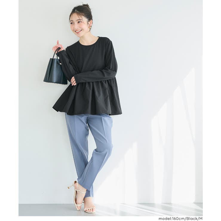 異素材切り替え長袖Tシャツ レディース | coca | 詳細画像14 