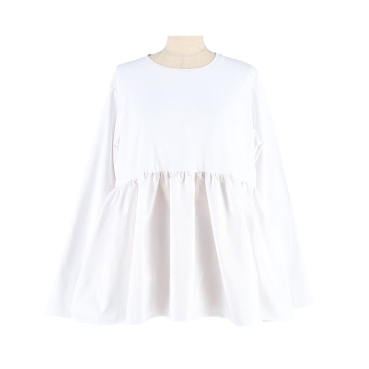 異素材切り替え長袖Tシャツ レディース | coca | 詳細画像2 