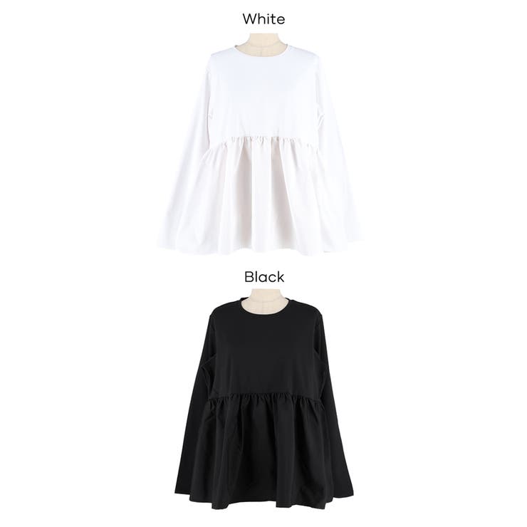 異素材切り替え長袖Tシャツ レディース | coca | 詳細画像20 