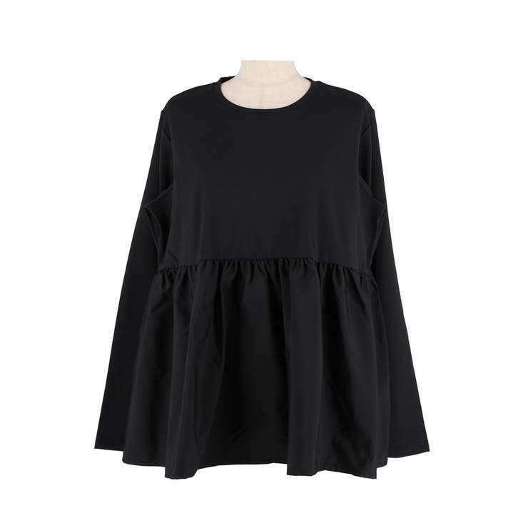 異素材切り替え長袖Tシャツ レディース | coca | 詳細画像3 