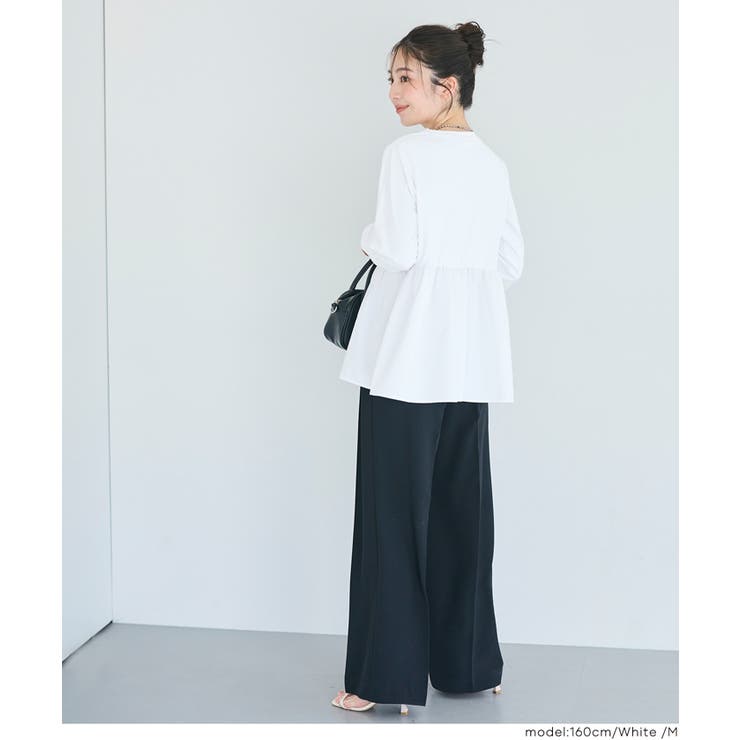 異素材切り替え長袖Tシャツ レディース | coca | 詳細画像10 