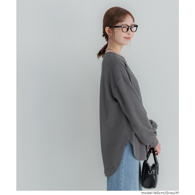 エンボスワイドラウンドトレーナー | coca | 詳細画像15 