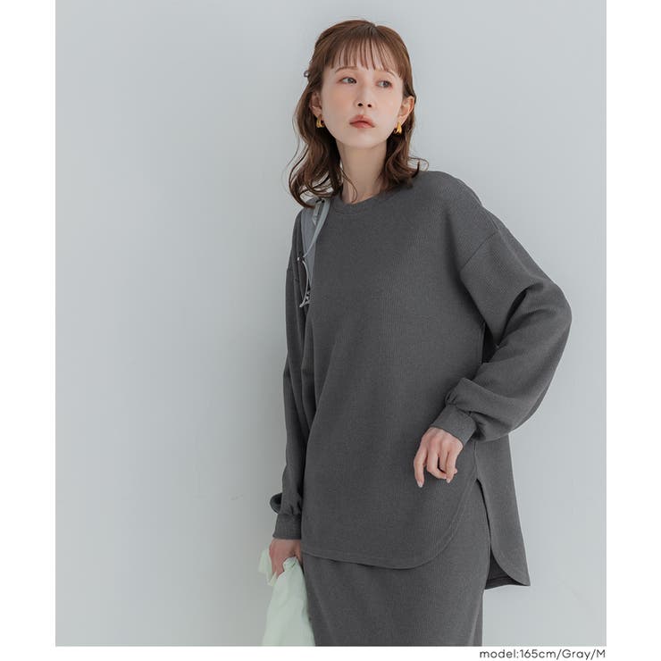 エンボスワイドラウンドトレーナー | coca | 詳細画像19 