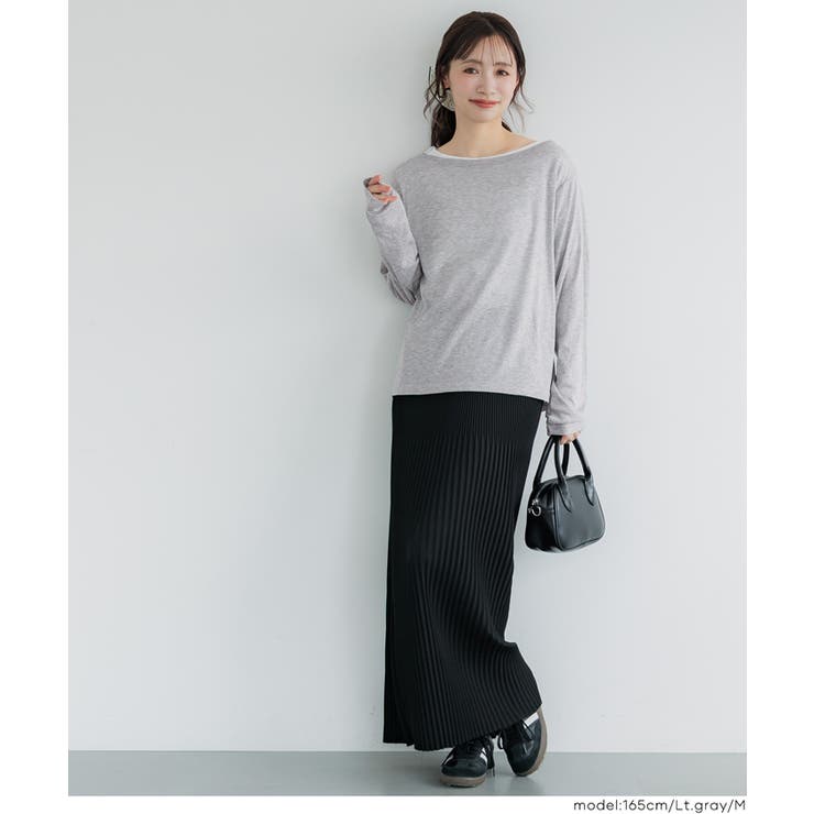 ワンショルダーシアー長袖Tシャツ レディース | coca | 詳細画像13 