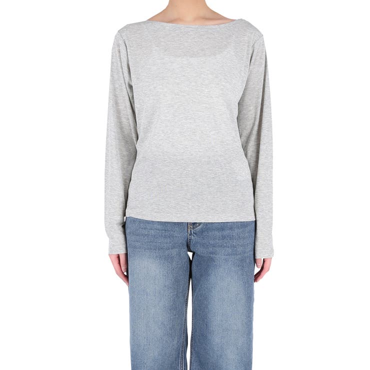 ワンショルダーシアー長袖Tシャツ レディース | coca | 詳細画像4 