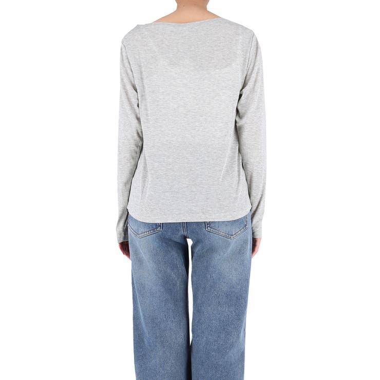 ワンショルダーシアー長袖Tシャツ レディース | coca | 詳細画像6 