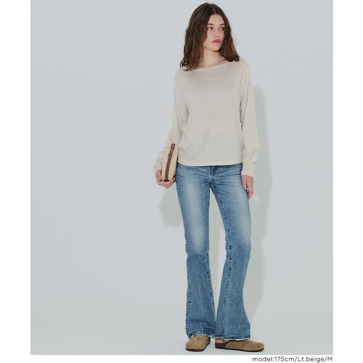 ワンショルダーシアー長袖Tシャツ レディース | coca | 詳細画像7 