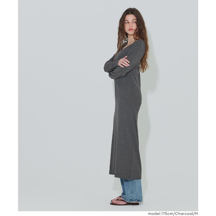 とろみリブUネックワンピース | coca | 詳細画像13 