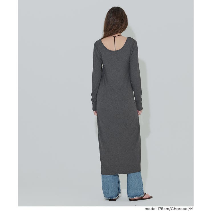 とろみリブUネックワンピース | coca | 詳細画像17 