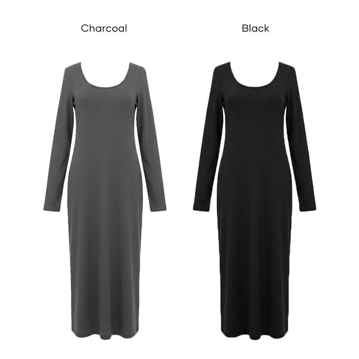 とろみリブUネックワンピース | coca | 詳細画像20 