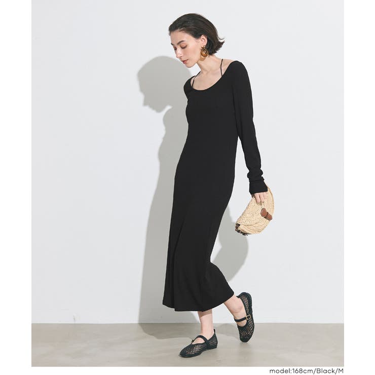 とろみリブUネックワンピース | coca | 詳細画像7 