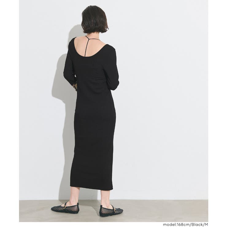 とろみリブUネックワンピース | coca | 詳細画像8 