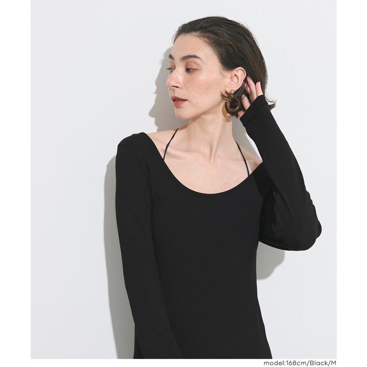 とろみリブUネックワンピース | coca | 詳細画像9 