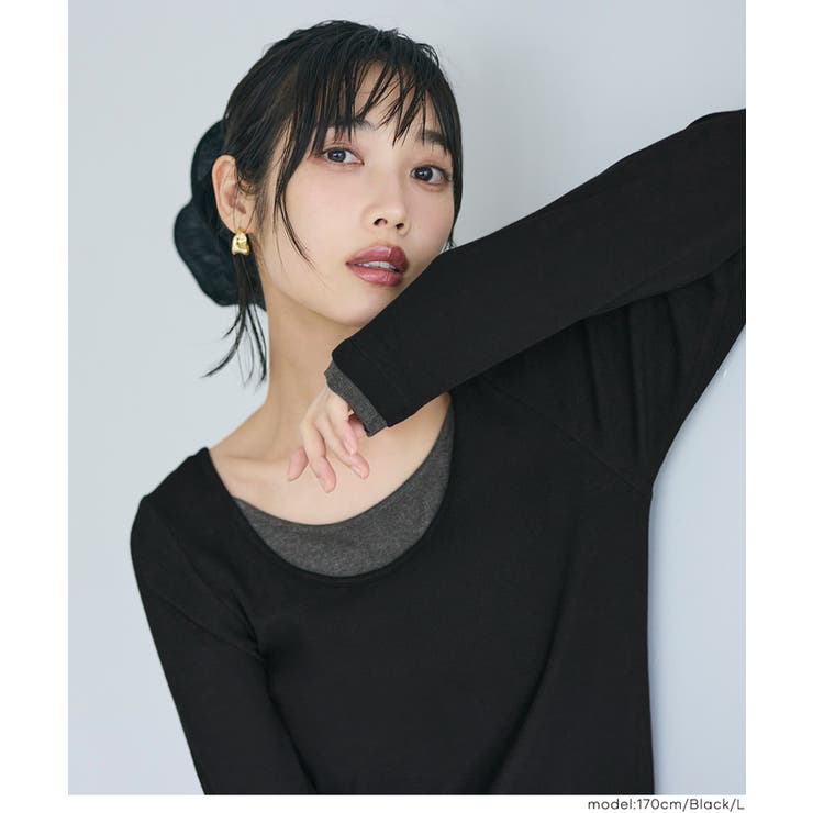 とろみリブレイヤードワンピース | coca | 詳細画像13 