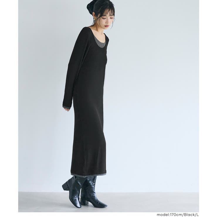 とろみリブレイヤードワンピース | coca | 詳細画像15 