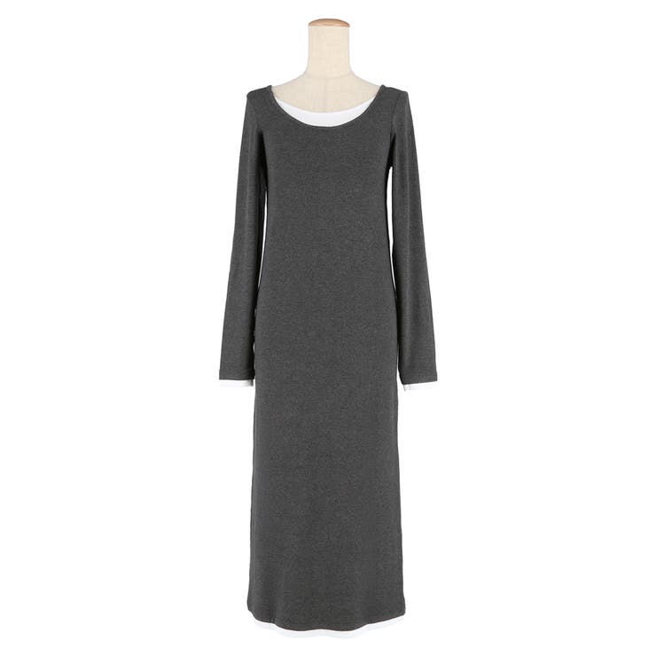 とろみリブレイヤードワンピース | coca | 詳細画像2 