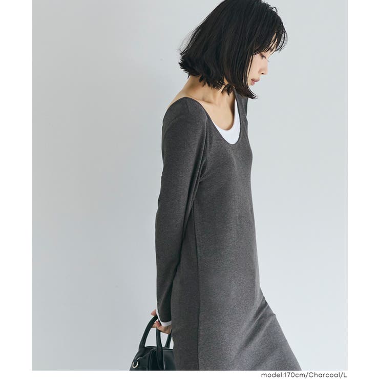 とろみリブレイヤードワンピース | coca | 詳細画像6 