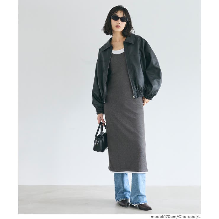 とろみリブレイヤードワンピース | coca | 詳細画像10 