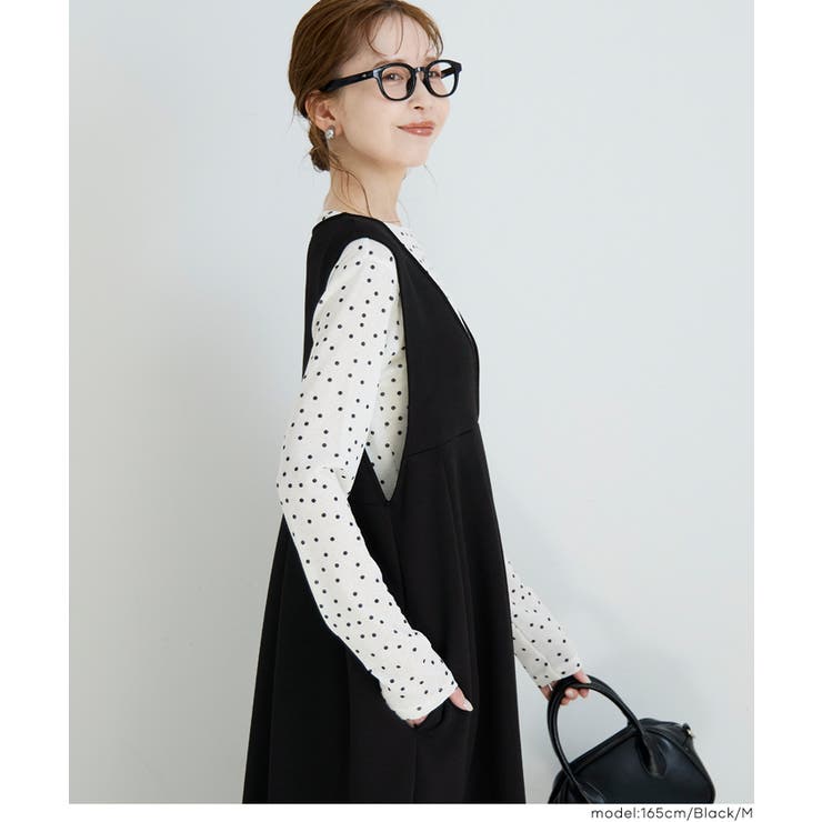 ソフトスウェットタックワンピース | coca | 詳細画像12 