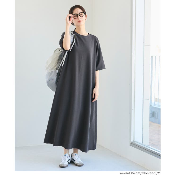 エンボスクルーネックワンピース レディース | coca | 詳細画像16 