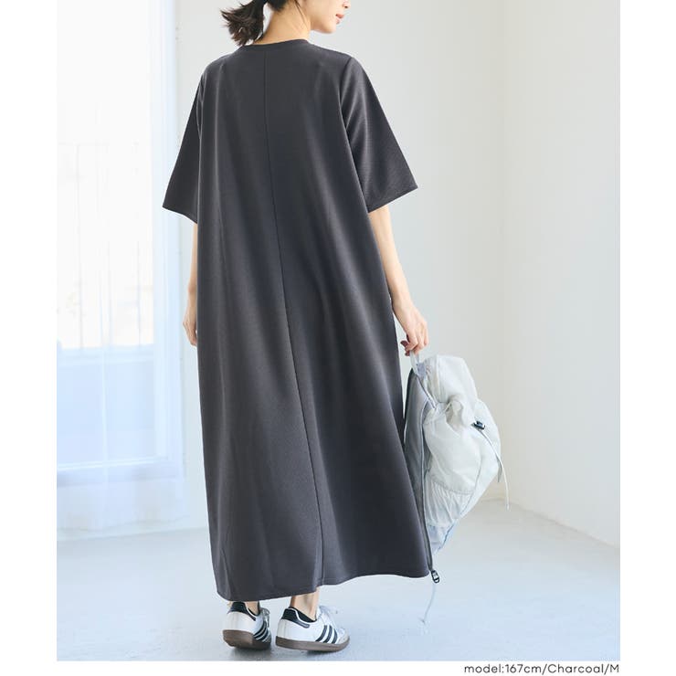 エンボスクルーネックワンピース レディース | coca | 詳細画像18 