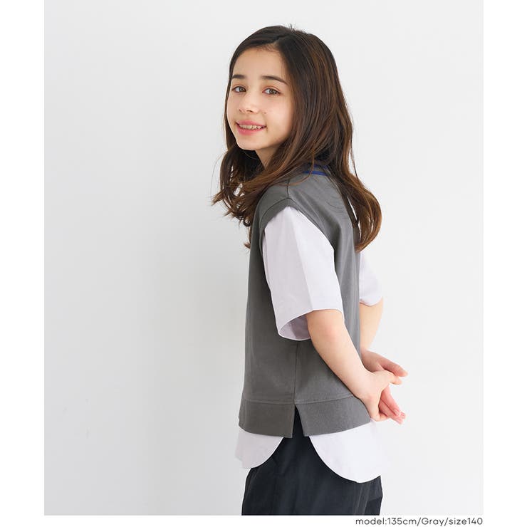 ベストレイヤードTシャツ キッズ | coca | 詳細画像9 