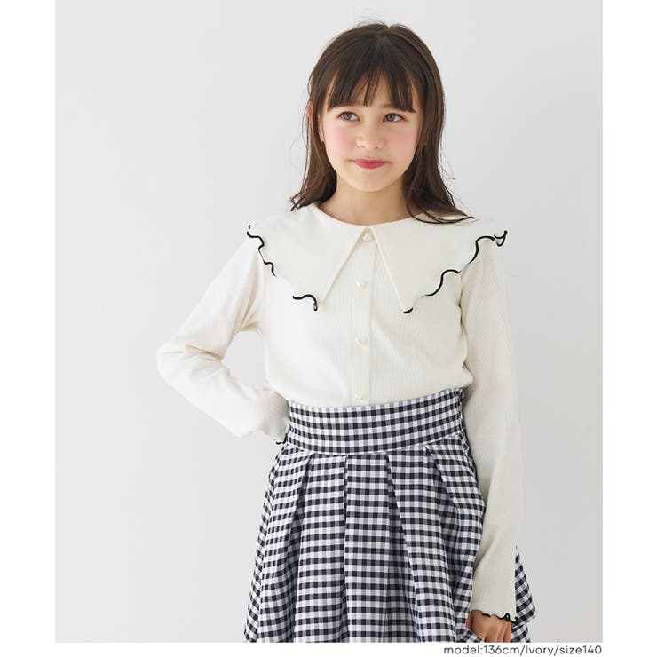 ［Ivory］ | リブハートボタントップス | coca