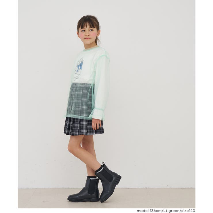 チュールトップス＆長袖Tシャツ 2枚セット | coca | 詳細画像12 