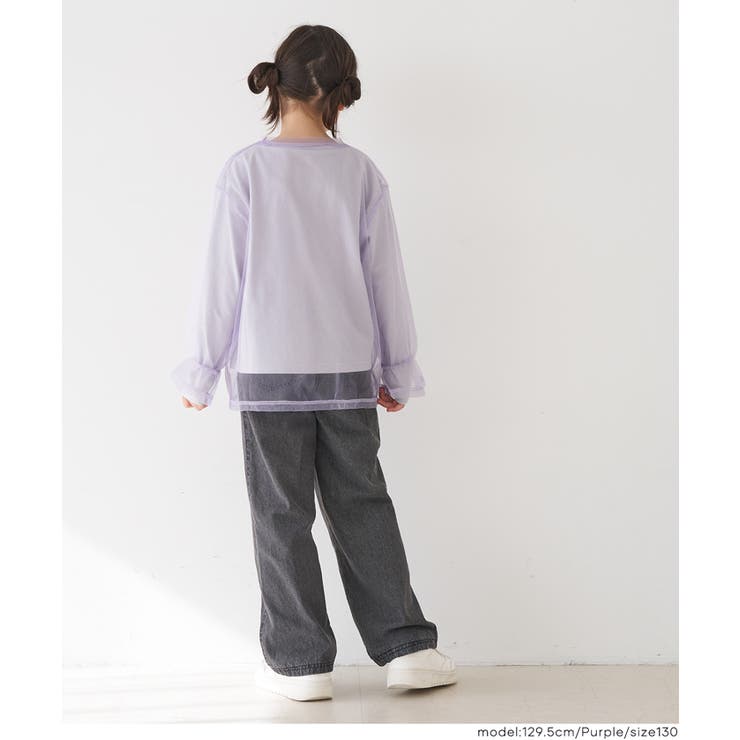 チュールトップス＆長袖Tシャツ 2枚セット | coca | 詳細画像4 