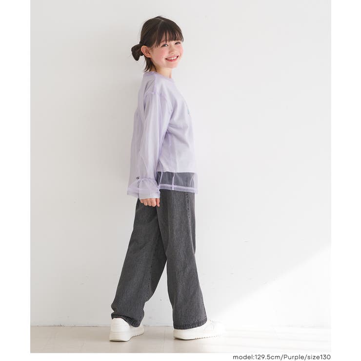 チュールトップス＆長袖Tシャツ 2枚セット | coca | 詳細画像6 