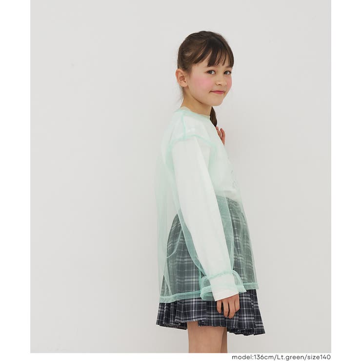 チュールトップス＆長袖Tシャツ 2枚セット | coca | 詳細画像9 