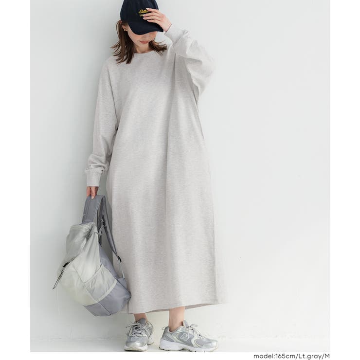 ミニ裏毛長袖スウェットワンピース | coca | 詳細画像8 