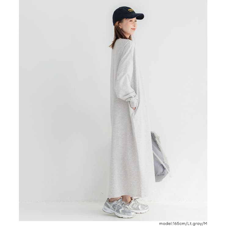 ミニ裏毛長袖スウェットワンピース | coca | 詳細画像9 