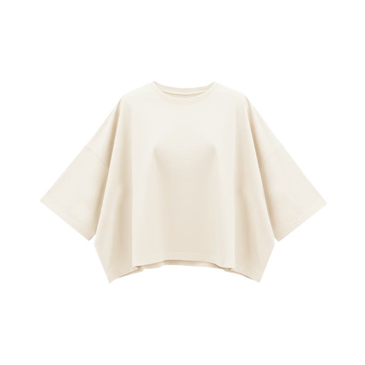 ミニ裏毛半袖ドルマンクロップドトップス | coca | 詳細画像2 