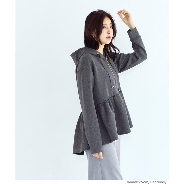 ソフトスウェットフレアパーカー | coca | 詳細画像12 