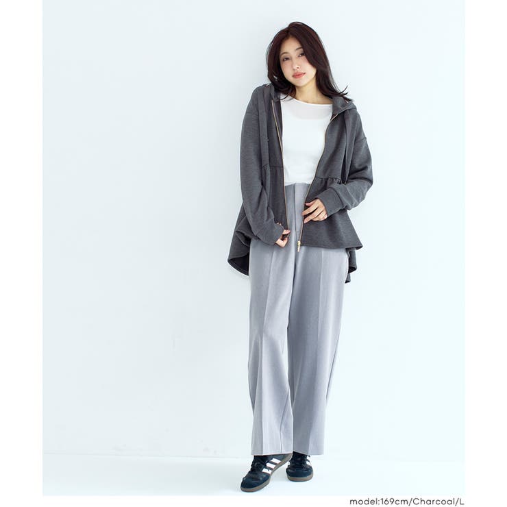 ソフトスウェットフレアパーカー | coca | 詳細画像8 