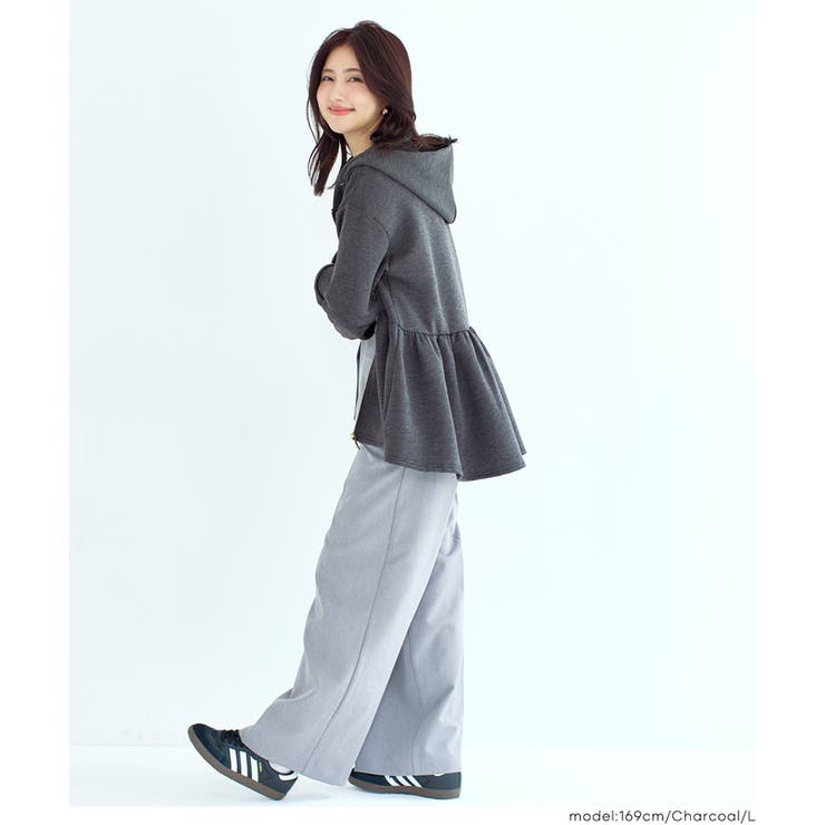 ソフトスウェットフレアパーカー | coca | 詳細画像9 