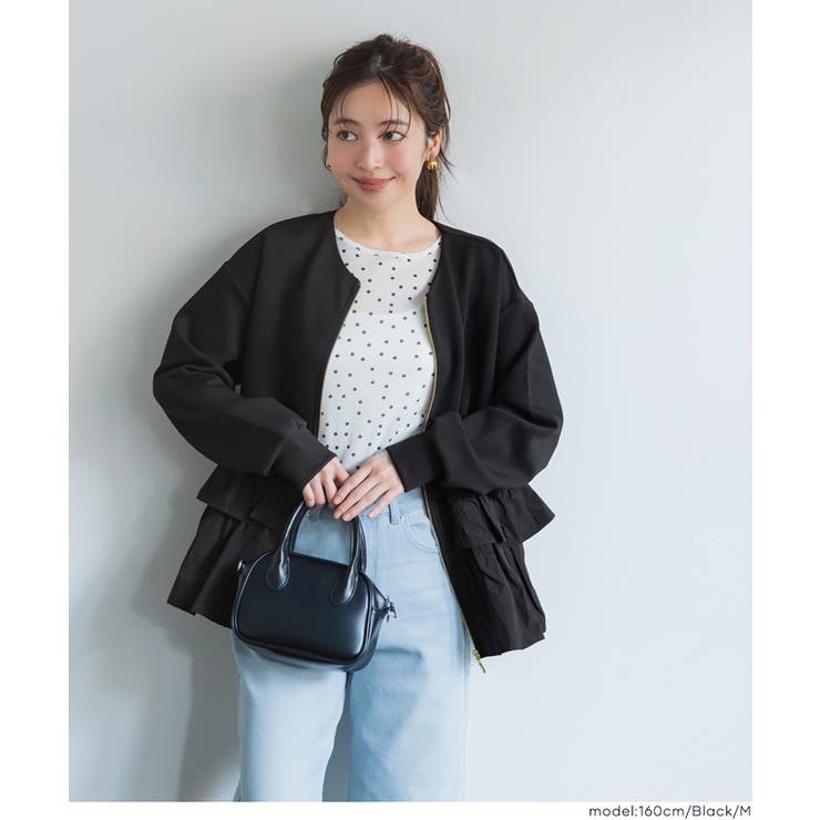 ソフトスウェット異素材フリルパーカー | coca | 詳細画像10 