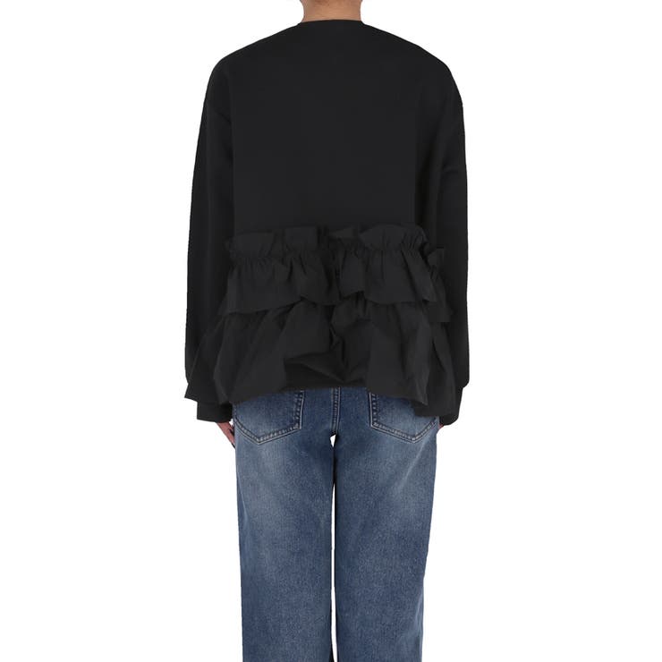 ソフトスウェット異素材フリルパーカー | coca | 詳細画像6 