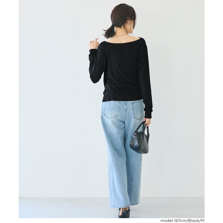とろみ素材で魅せる、大人のとろみドレープカットソー | coca | 詳細画像15 