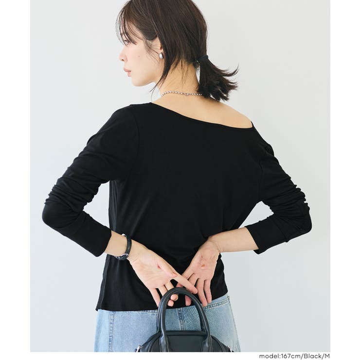 とろみ素材で魅せる、大人のとろみドレープカットソー | coca | 詳細画像18 