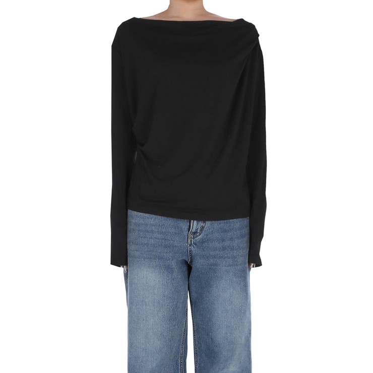 とろみ素材で魅せる、大人のとろみドレープカットソー | coca | 詳細画像4 