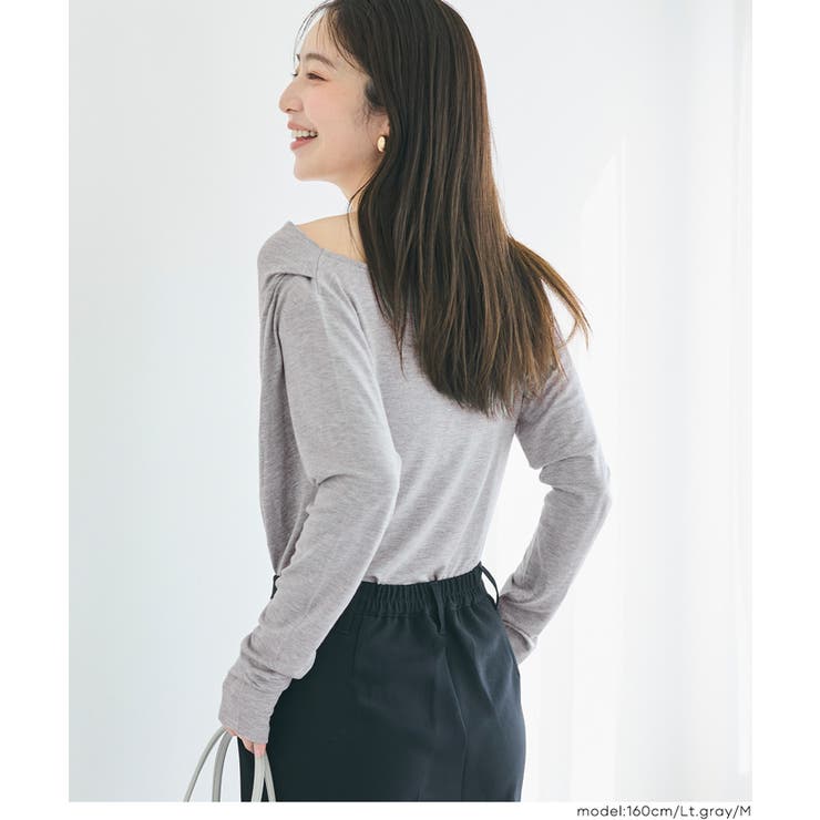 とろみ素材で魅せる、大人のとろみドレープカットソー | coca | 詳細画像9 